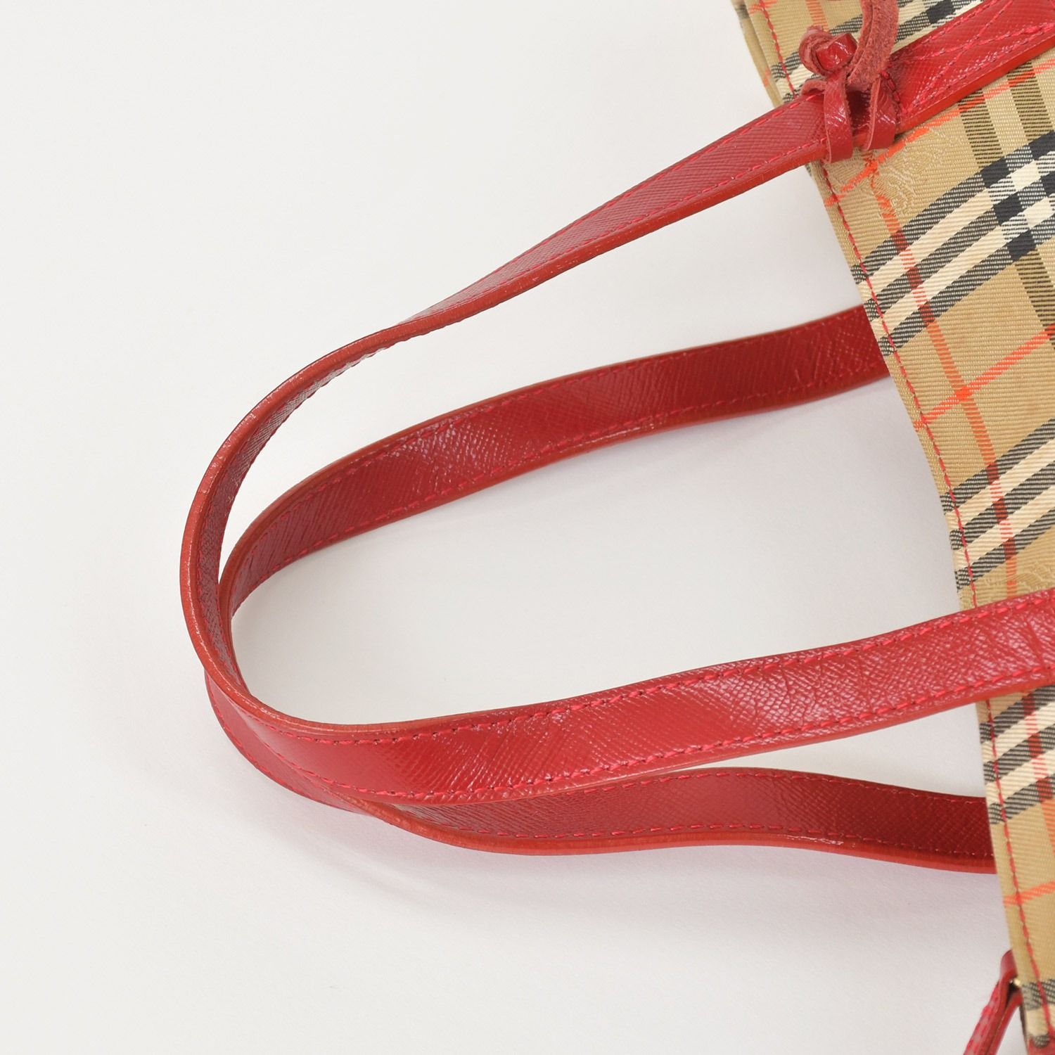 BURBERRY バーバリー ハンドバッグ ノバチェック キャンバス レザー