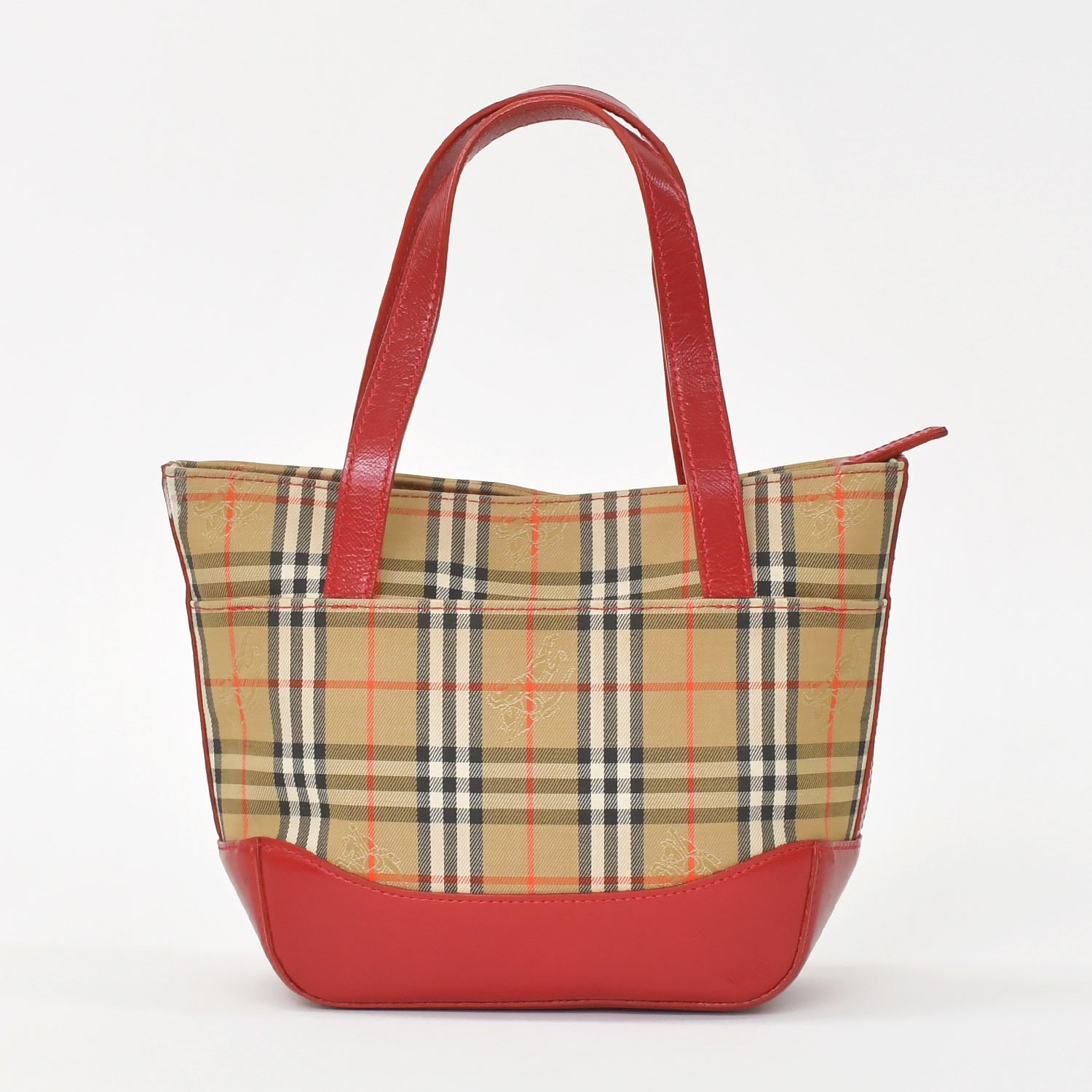 BURBERRY バーバリー ハンドバッグ ノバチェック キャンバス レザー 
