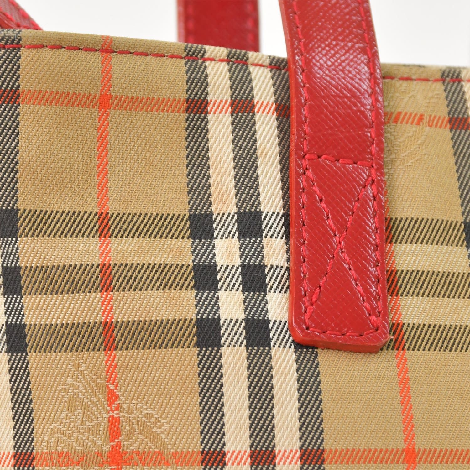 BURBERRY バーバリー ハンドバッグ ノバチェック キャンバス レザー