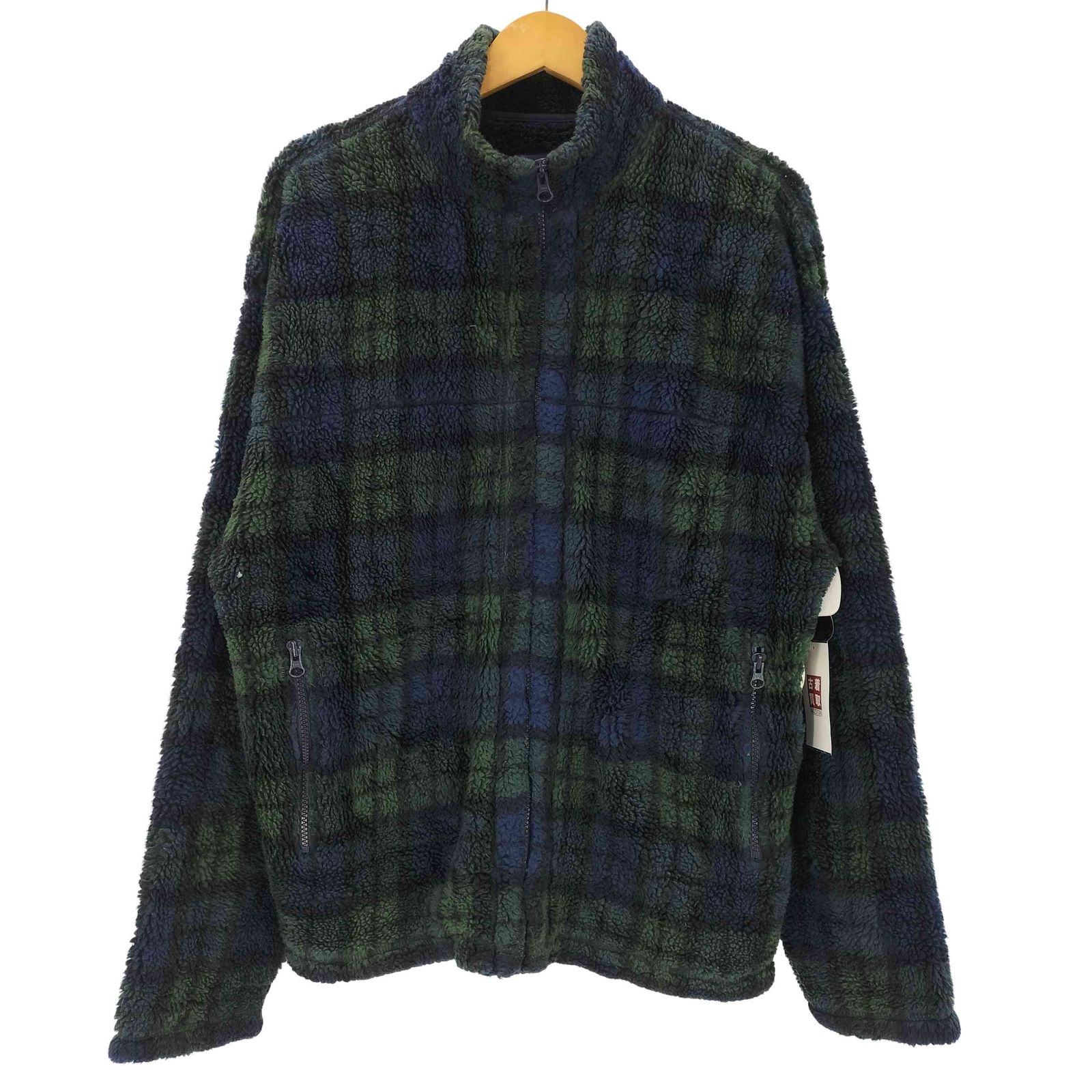 old gap チェックブルゾン 11747391 ポーカーズ 90s 00s ギャップ Gap 90S OLD デカタグ チェック ボア フリース フルジップ