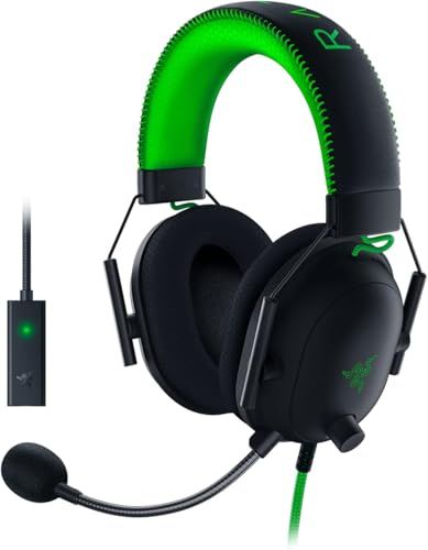 Razer BlackShark V2 Special Edition ゲーミングヘッドセット Black/Green USBサウンドカード付 USB 3.5mmアナログ THX 7.1ch チタンコート50mmドライバー 単一指向性マイク 2c3bd3a5
