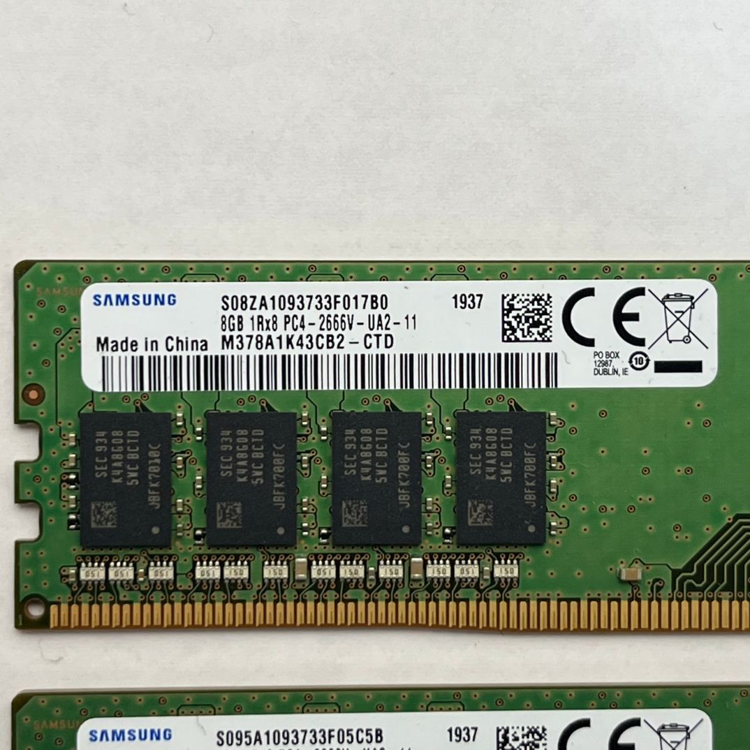 SAMSUNG 1R×8 PC4-2666V-UA2-11メモリ 8GB✕4 D2Cサイト