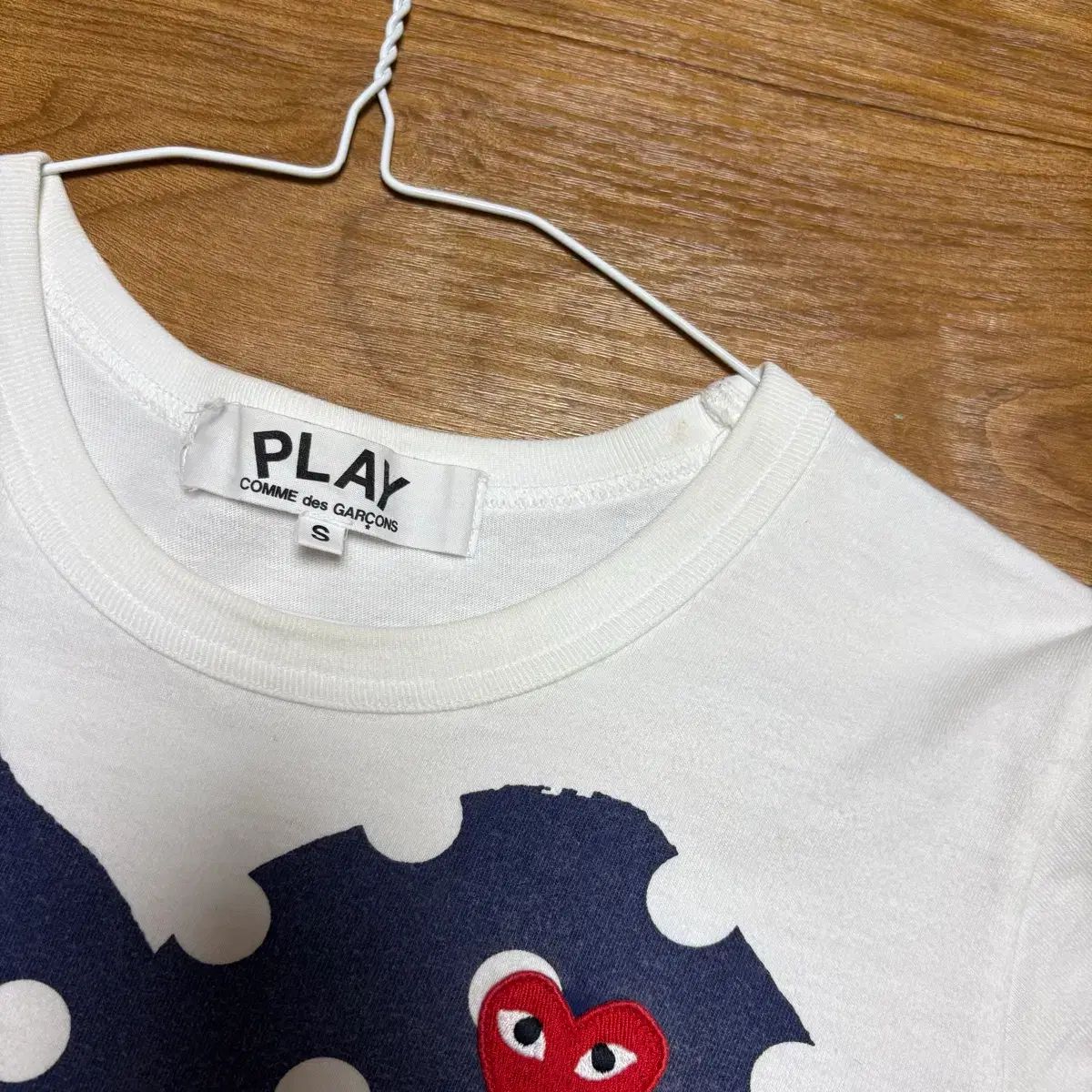 正規品) COMME des GARCONS PLAY ハート ドット 半袖Tシャツ S - メルカリ