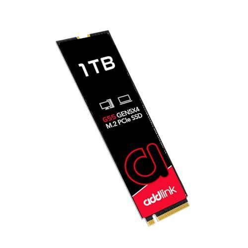 Addlink G55 1TB PCIe 5.0 Gen5 NVMe M.2 SSD - 最大10,200 MB/s - ゲーム、写真、ビデオ編集、デザイン - 内蔵SSD (aJP1TBG55M2P)i 862db59a 31,265円
