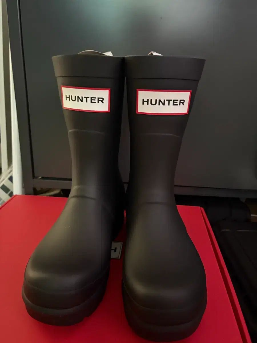 HUNTER レイン ブーツ ブラック UK8 新商品 10,803円