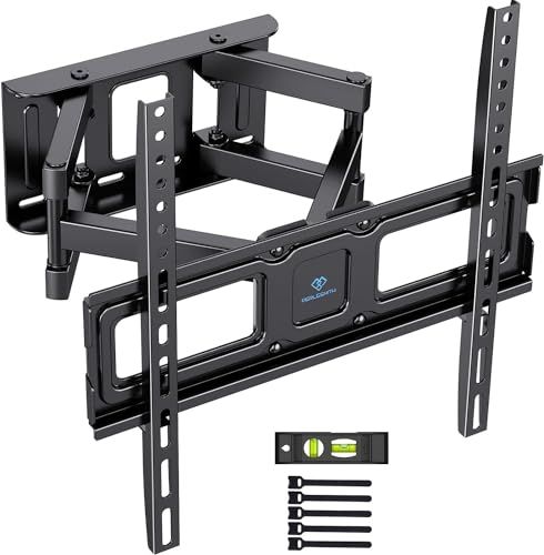 PERLESMITH 壁掛けテレビ金具 26?65インチ対応 フルモーション式 耐荷重45kg tv壁掛け金具 テレビアーム ウォールマウント かべかけ金具 前後＆左右&上下多角度調節 VESA400x400mmmt bfd68892