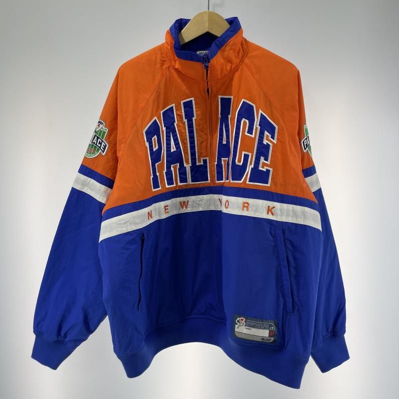 PALACE ナイロンジャケット オレンジ ブルー 中古】PALACE 24AW BREAKOUT HALF ZIP BOMBER オレンジ×ブルー サイズM
