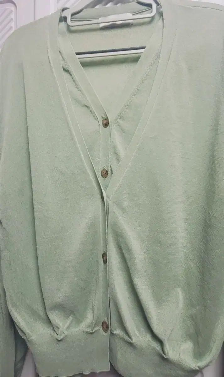 システム ライトグリーン カーディガン #新品