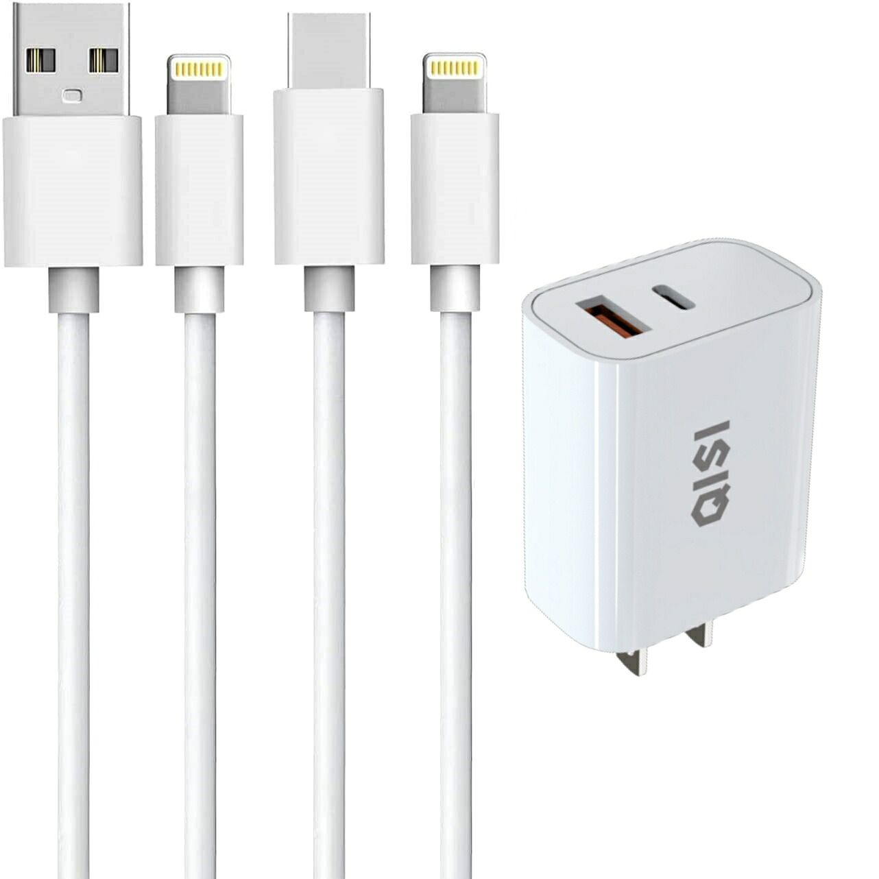 iPhone 急速 充電 器 3点セット 20W出力 ライトニングケーブル Type C QC3.0 PD対応 ２ポート 超コンセント USB C コンセント ACアダプター タイプ C USB充電器 iPhone 充電ケーブル 携帯充電器