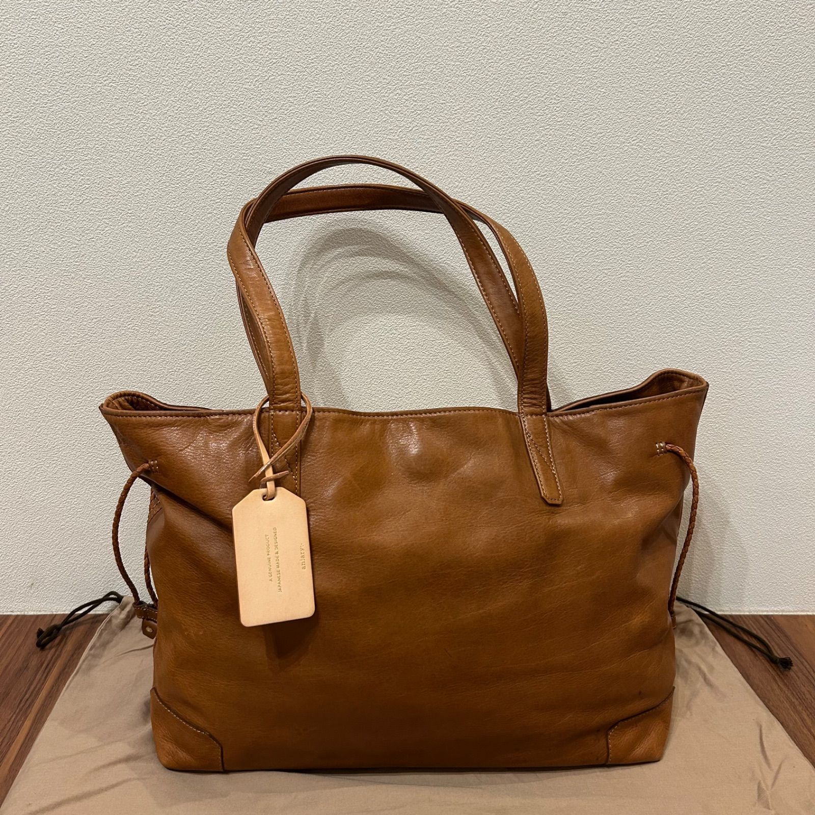 【良品】aniary ビジネスバッグ ハンドバッグ 2way ヴィンテージ 茶色 aniary アニアリ レディース メンズ ビジネスバッグ トートバッグ 牛革