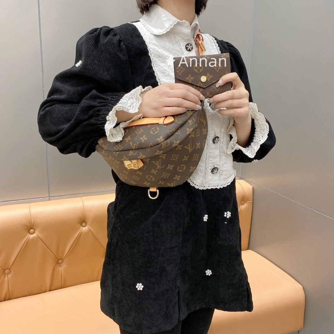 未使用に近い お洒落 LOUIS VUITTON ルイヴィトン レディース ショルダーバッグ財布 3点セットバッグ
