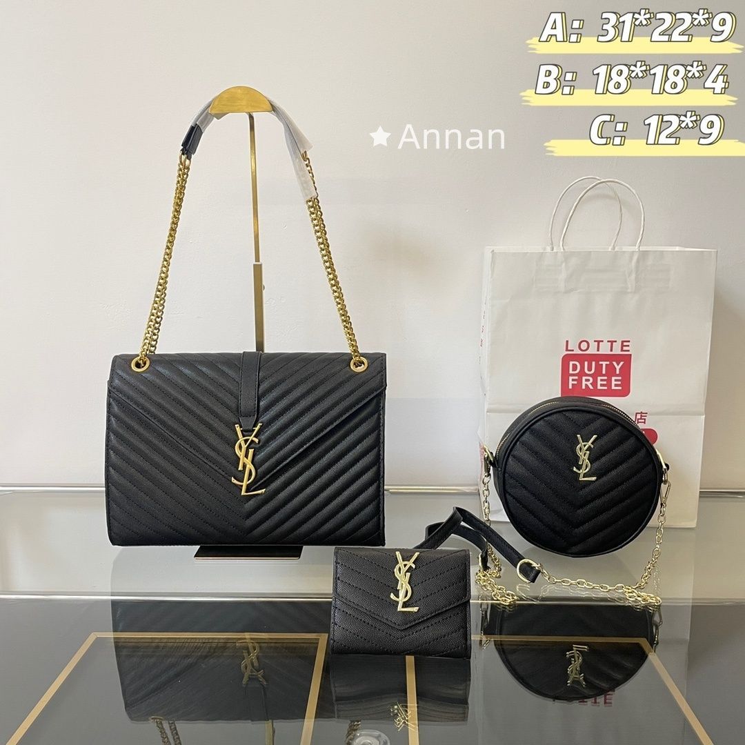 【未使用品】最終値下げ YSL サンローラ ショルダーバッグ ハンドバッグ 財布 3点セット