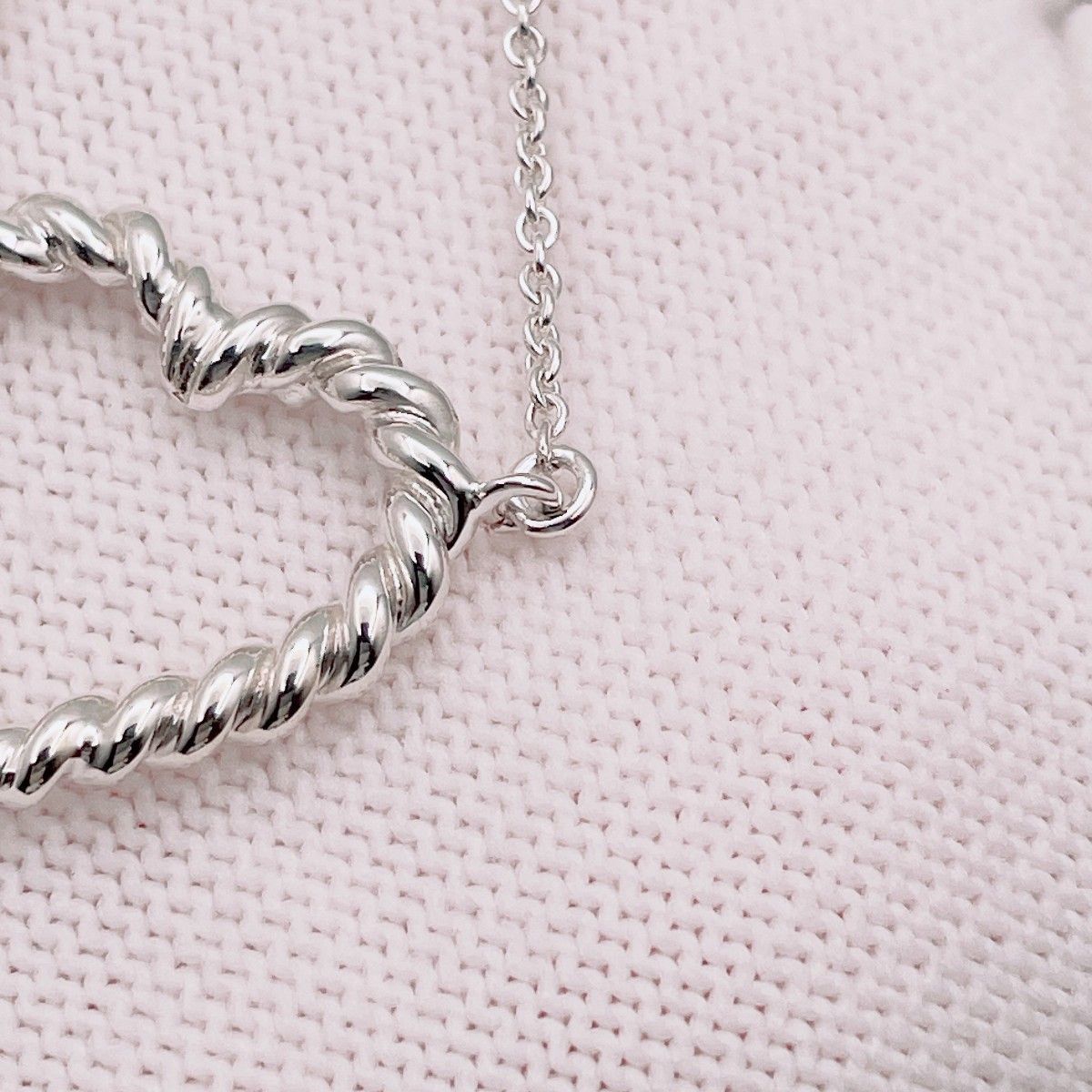 ◇ティファニー◇新品仕上済 Tiffany&Co. ツイスト ハート ネックレス