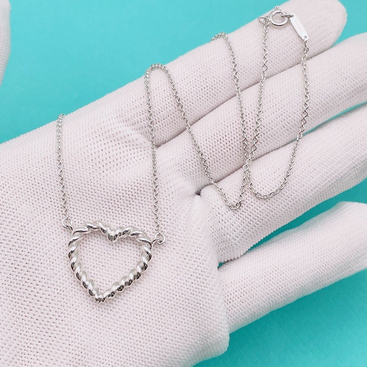 ◇ティファニー◇新品仕上済 Tiffany&Co. ツイスト ハート ネックレス