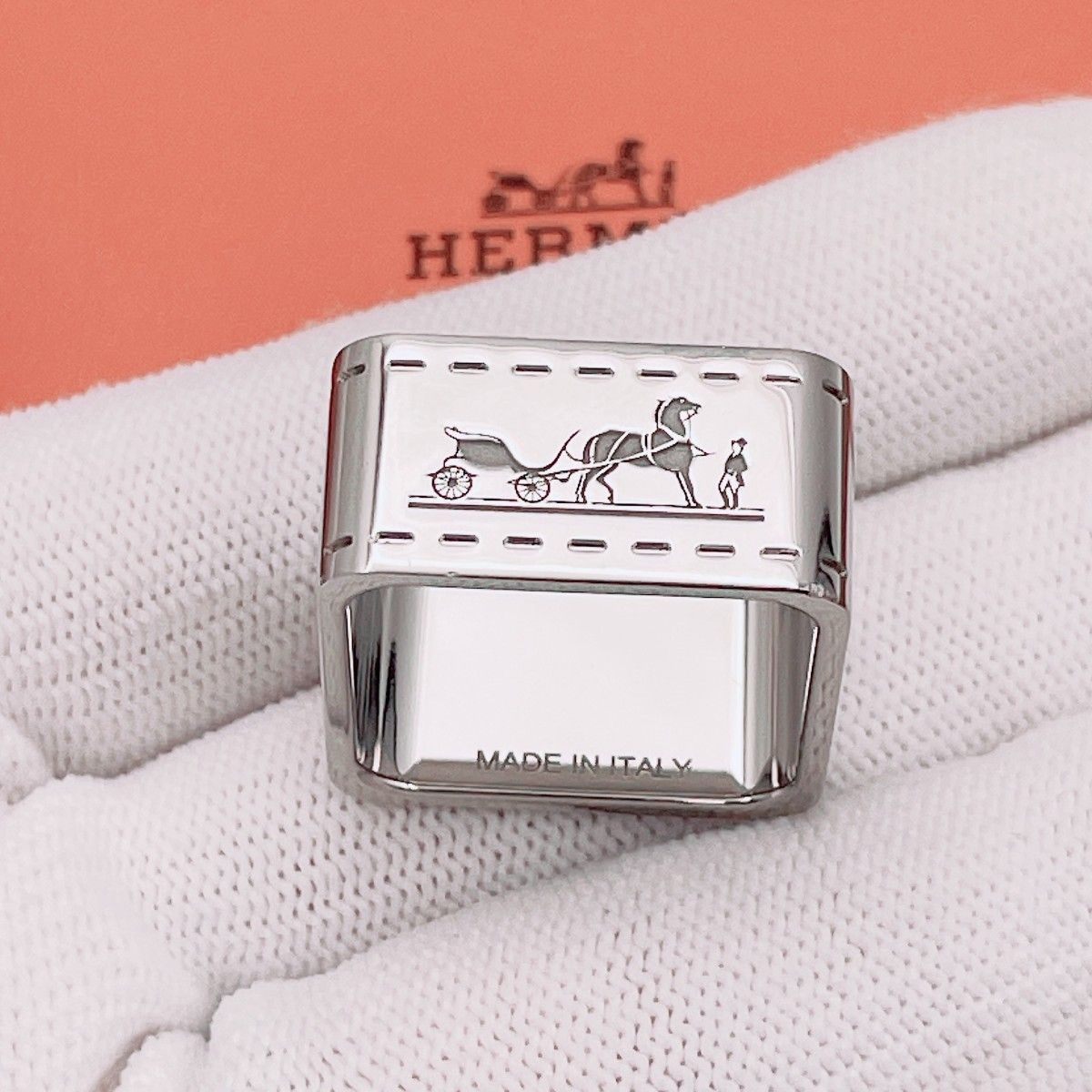 ◇エルメス◇清掃消毒済 HERMES ボルデュック スカーフリング ブランド