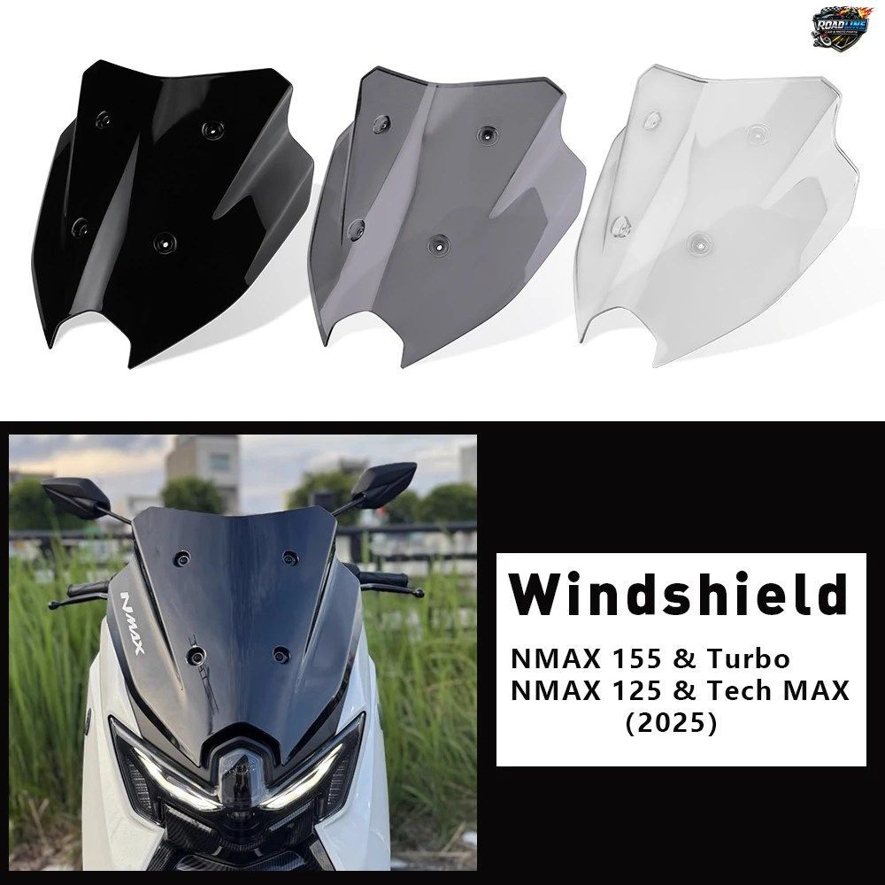 ヤマハ /TECH MAX N MAX 155/TURBO 2025 用新型ウインドシールド - アクセサリー ウインドシールド ウインドディフレクター ウインドシール