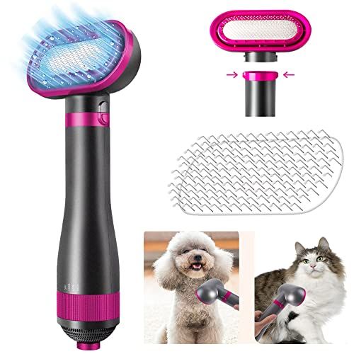 2in1 ペット用ドライヤー 猫犬兼用グルーミングヘアドライヤー ペットドライヤー ペットヘアドライヤー ペットヘア乾燥機 ペット用品 ペット美容器 3段階の温度調節が可能 冷熱風 片手操作可能 温度調節可能 軽量 静音 速乾性 PSE認定取 d141292b