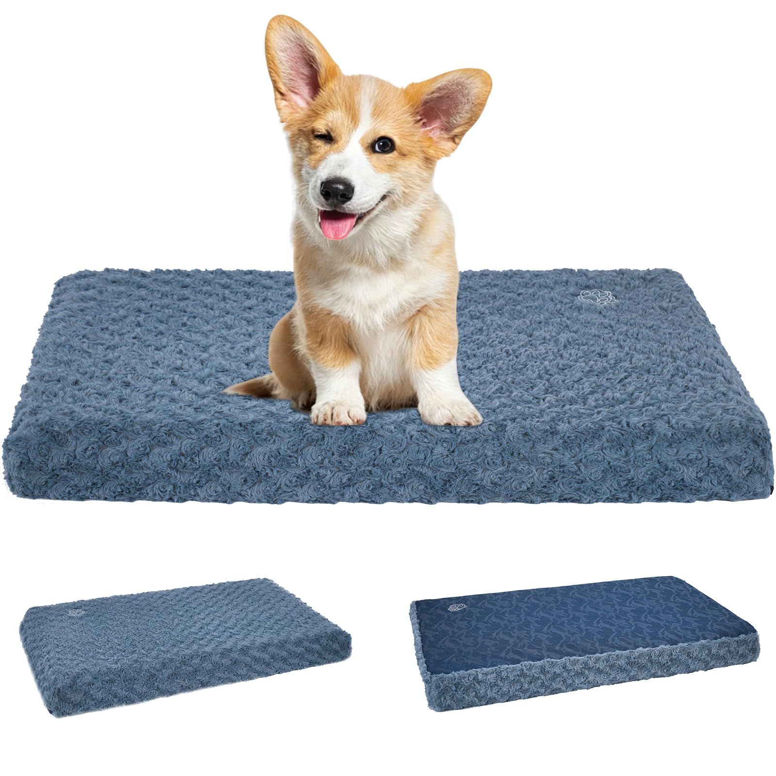 EMPSIGN ペットマット 犬クッション 犬 ベッド 猫 ベッド 小屋・ケージ用 室内用 リバーシブル 夏用・冬用 通年使える 四季 暑さ対策・寒さ対策 通気性いい 丁度いい厚さ 小型犬 中型犬 オールシーズン 取り外せるカバー 防水 撥水 5812b1fa