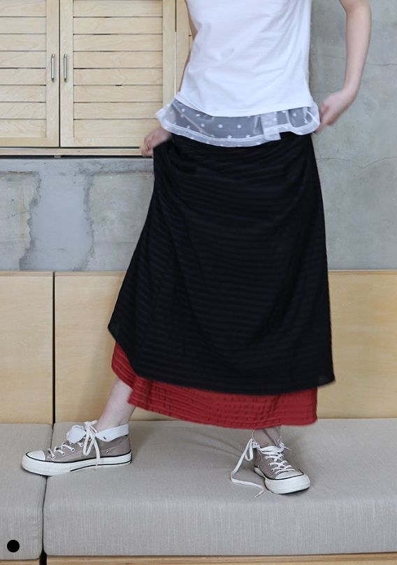 新品 無地 リバーシブル スカート
