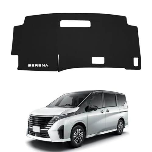 ZdeduoCar ダッシュボードマット 日産 セレナ C28 ガソリン車用 HUDなし（2022年12月-現行）SERENA 専用設計 UVカット | 断熱フランネル,ダッシュボードカバー,反射軽減,滑り止め仕様,ダッシュボード 保護マット,簡単取付,イts