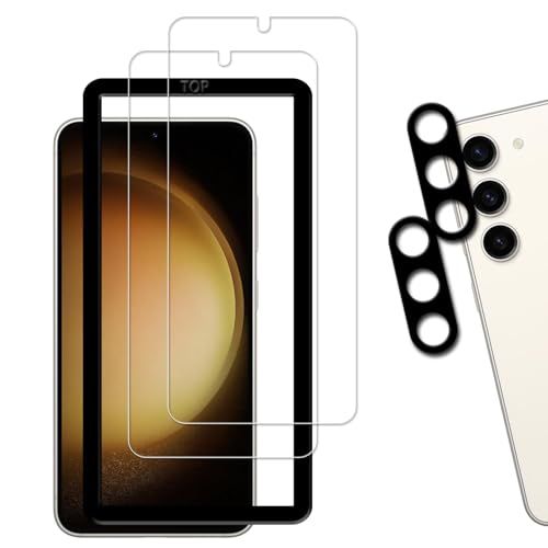 2+2枚セット】ガイド枠付き KPNS 日本素材製 強化ガラス Galaxy S23 SC