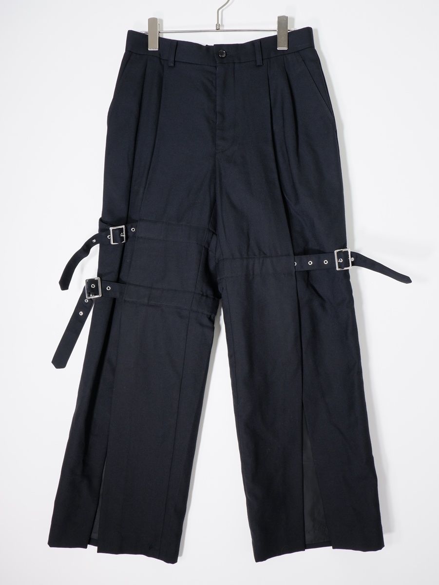 NOIR Kei Ninomiya COMME DES GARCONS ノワール ケイニノミヤ コムデギャルソン 2022SS ボンテージベルト ギャバウールタックパンツ【S】【LPTA82763】