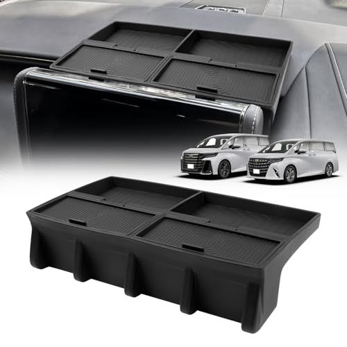 Auto Spec トヨタ アルファード ヴェルファイア 40系 専用 ダッシュボードトレイ コンソールトレイ 蓋付き 収納ボックス ダッシュボード収納 シリコン製 小物入れ 仕切り設計 水洗い可能 車種専用設計 アクセサリー カー用品 内装 d1fb4890
