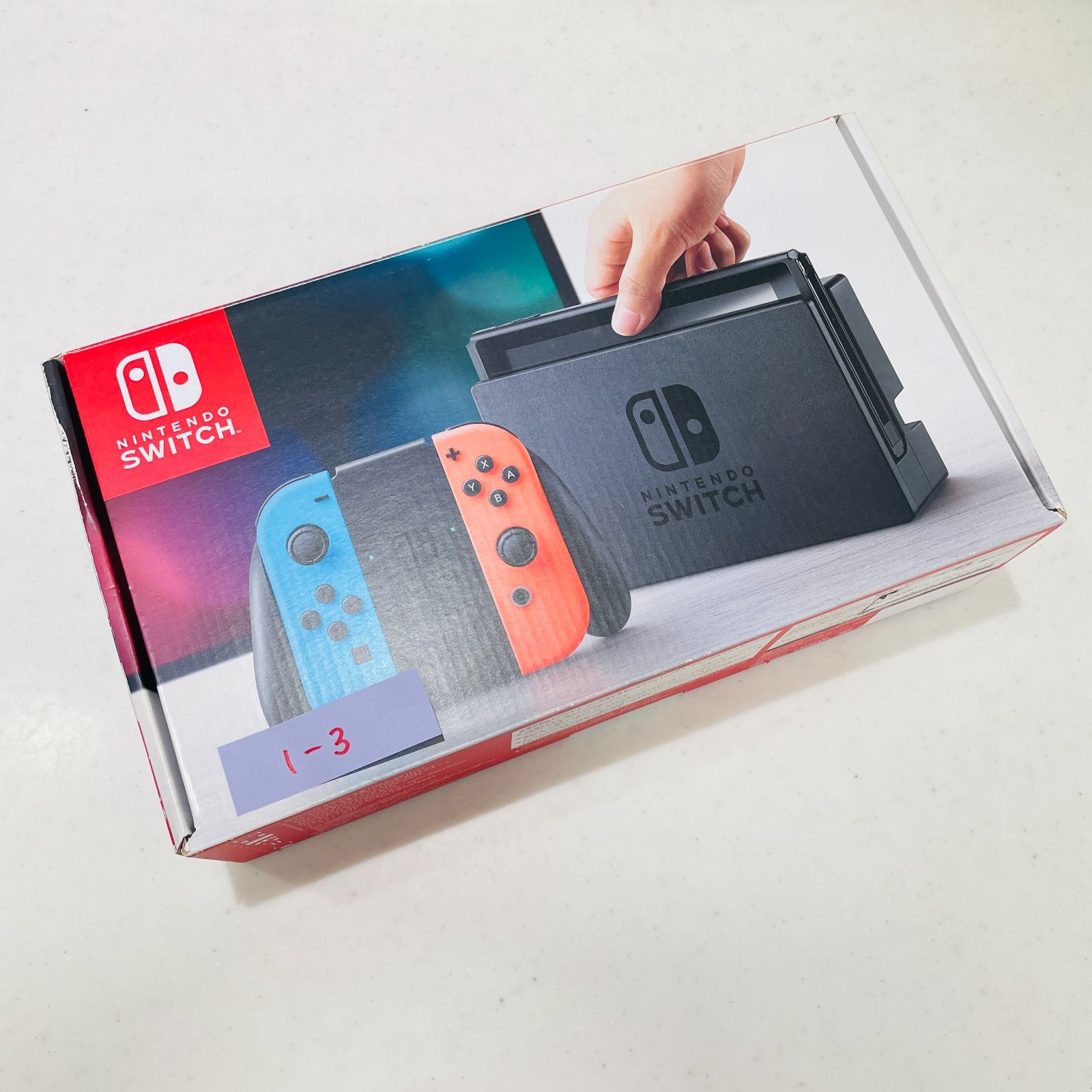 箱付 Nintendo Switch ネオンブルー ネオンレッド 旧型 初期型 背面