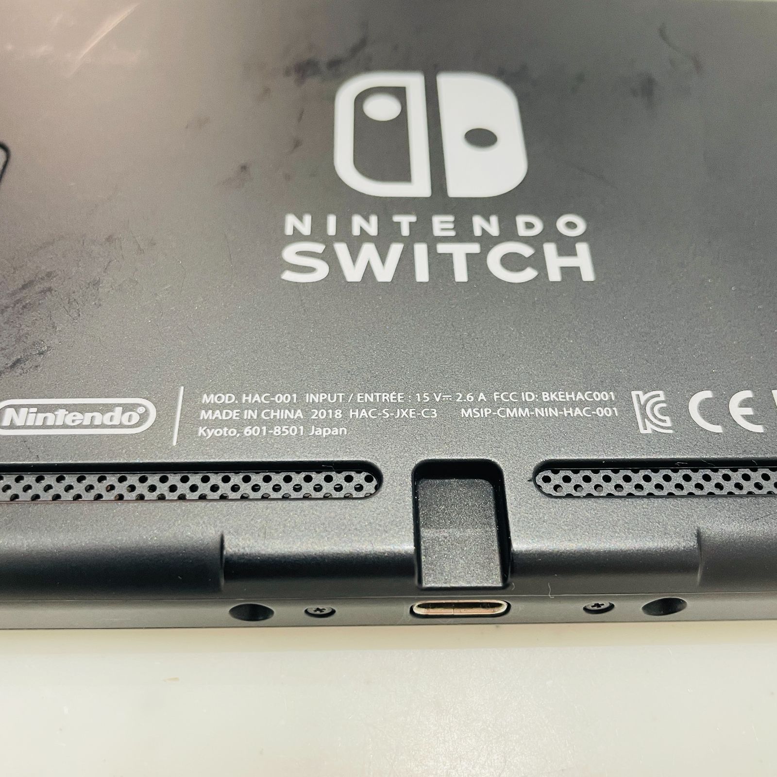 箱付 Nintendo Switch ネオンブルー ネオンレッド 旧型 初期型 背面