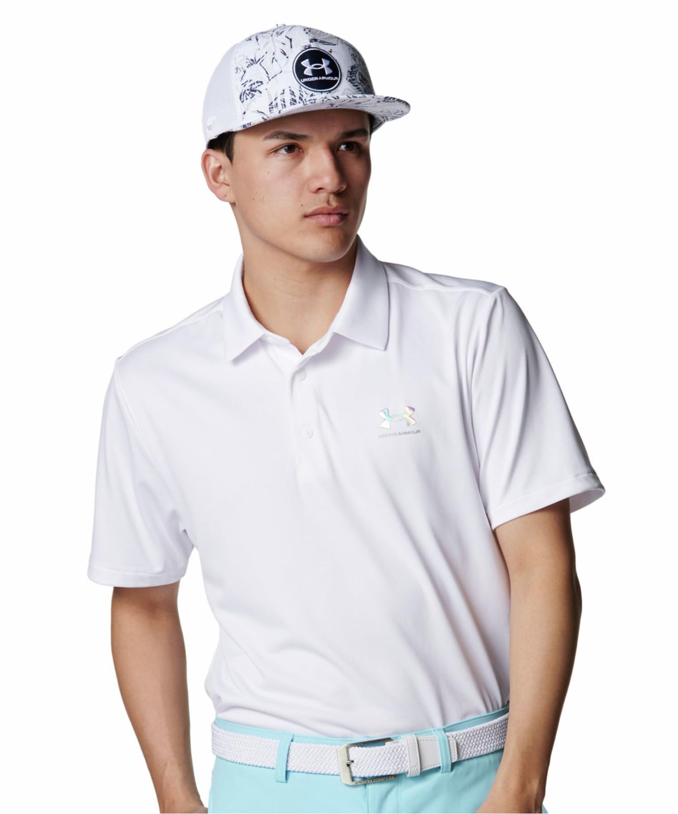 [アンダーアーマー] UA ArmourDry Polo White Metallic Silver L [ホワイトメタリックシルバー] [L]