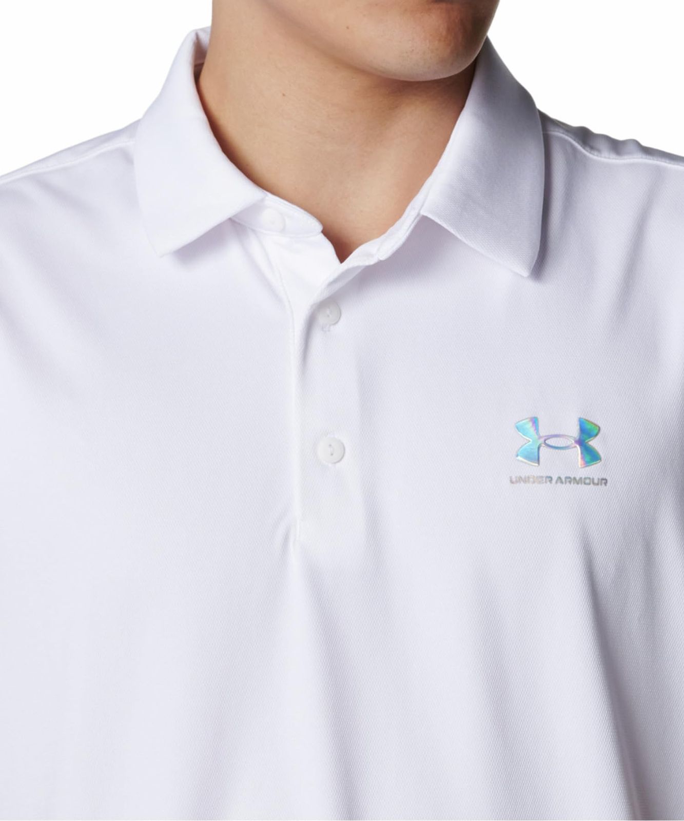 [アンダーアーマー] UA ArmourDry Polo White Metallic Silver L [ホワイトメタリックシルバー] [L]