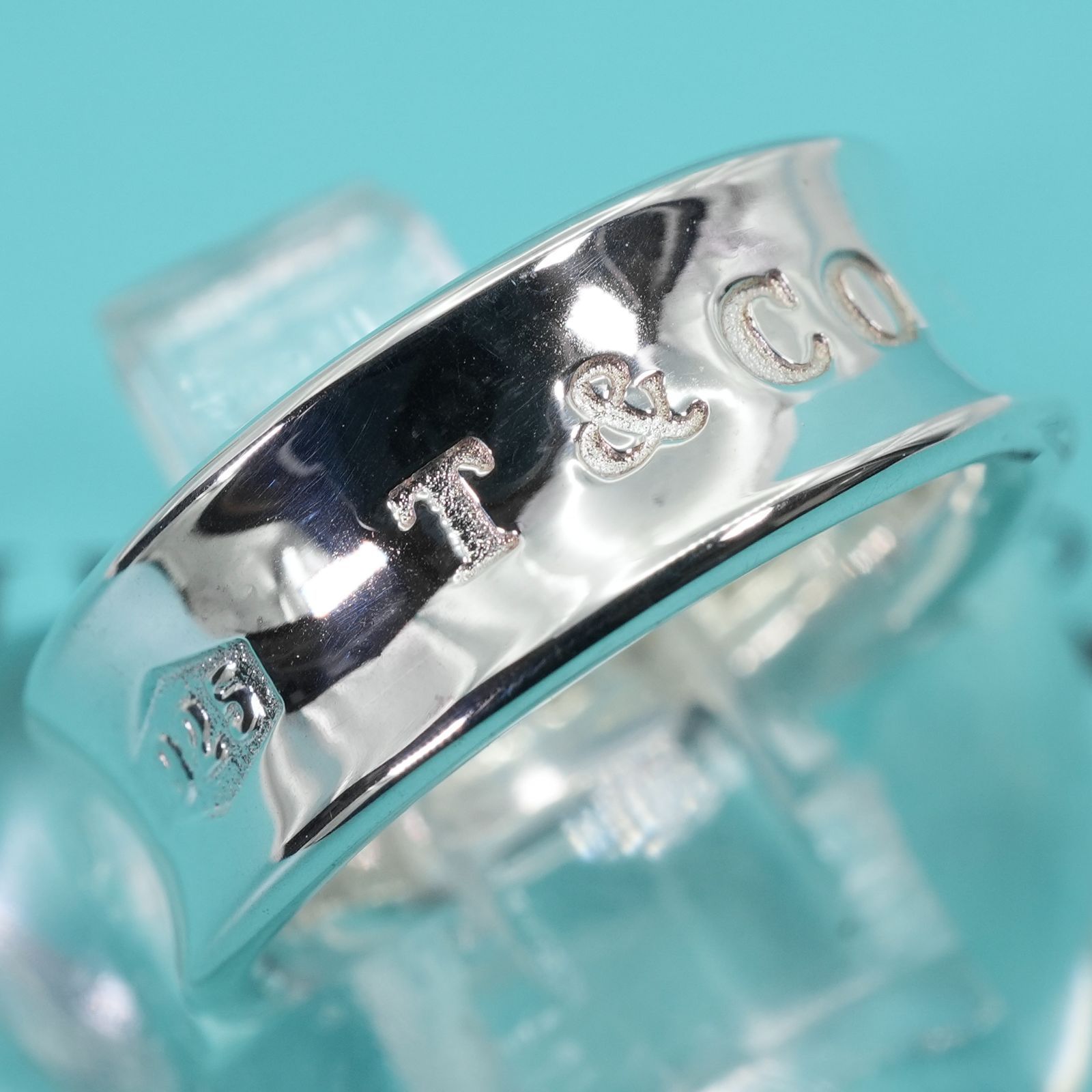 極美品7.5号ティファニー 1837 ナロー ミディアム リング/25-2977