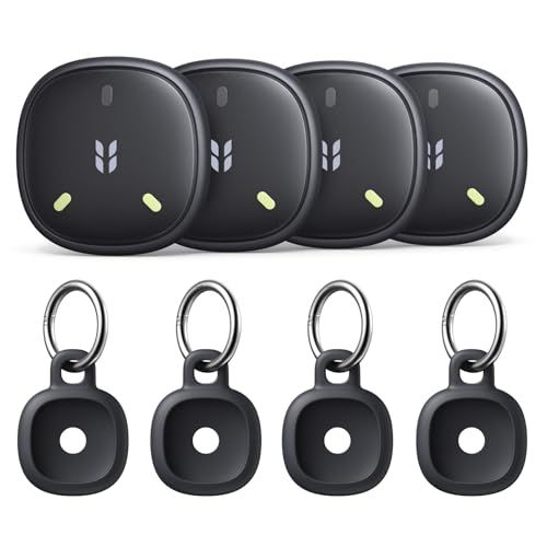 UGREEN FineTrack Mini 2 紛失防止タグ Apple「探す」公式認証（iOS専用）最長7年間電池交換不要 110dB大音量ブザー 蓄光デザイン IP68防水防塵 Bluetoothトラッカー 鍵・財布・スーツケース・バッグ用 4個セット t
