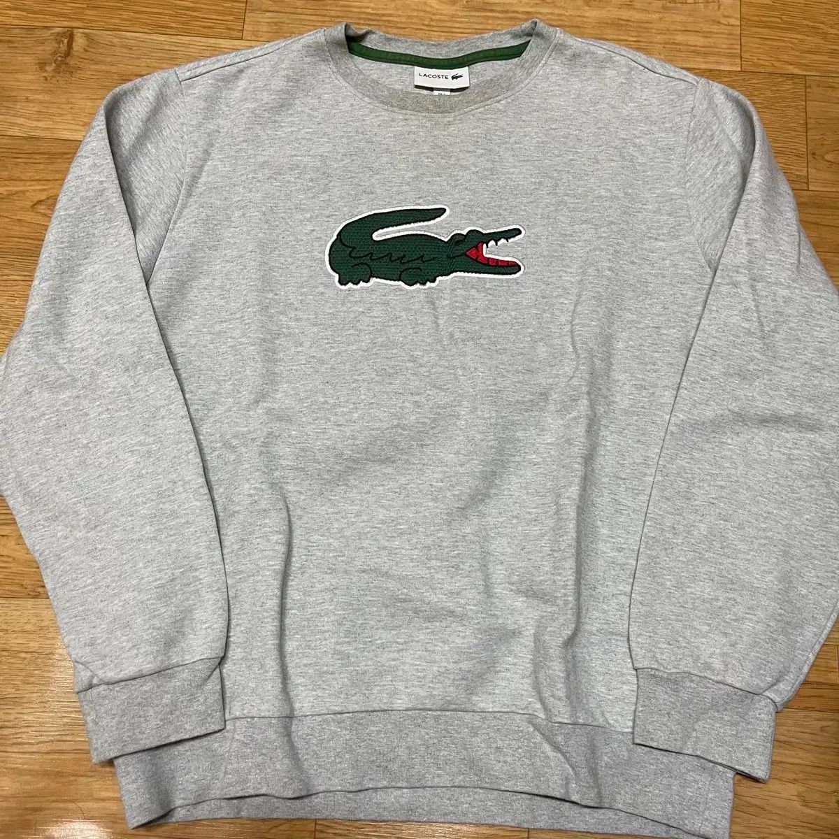 LACOSTE ラコステ BIG ビッグクロック スウェット トレーナー グレー 105サイズ (5サイズ)