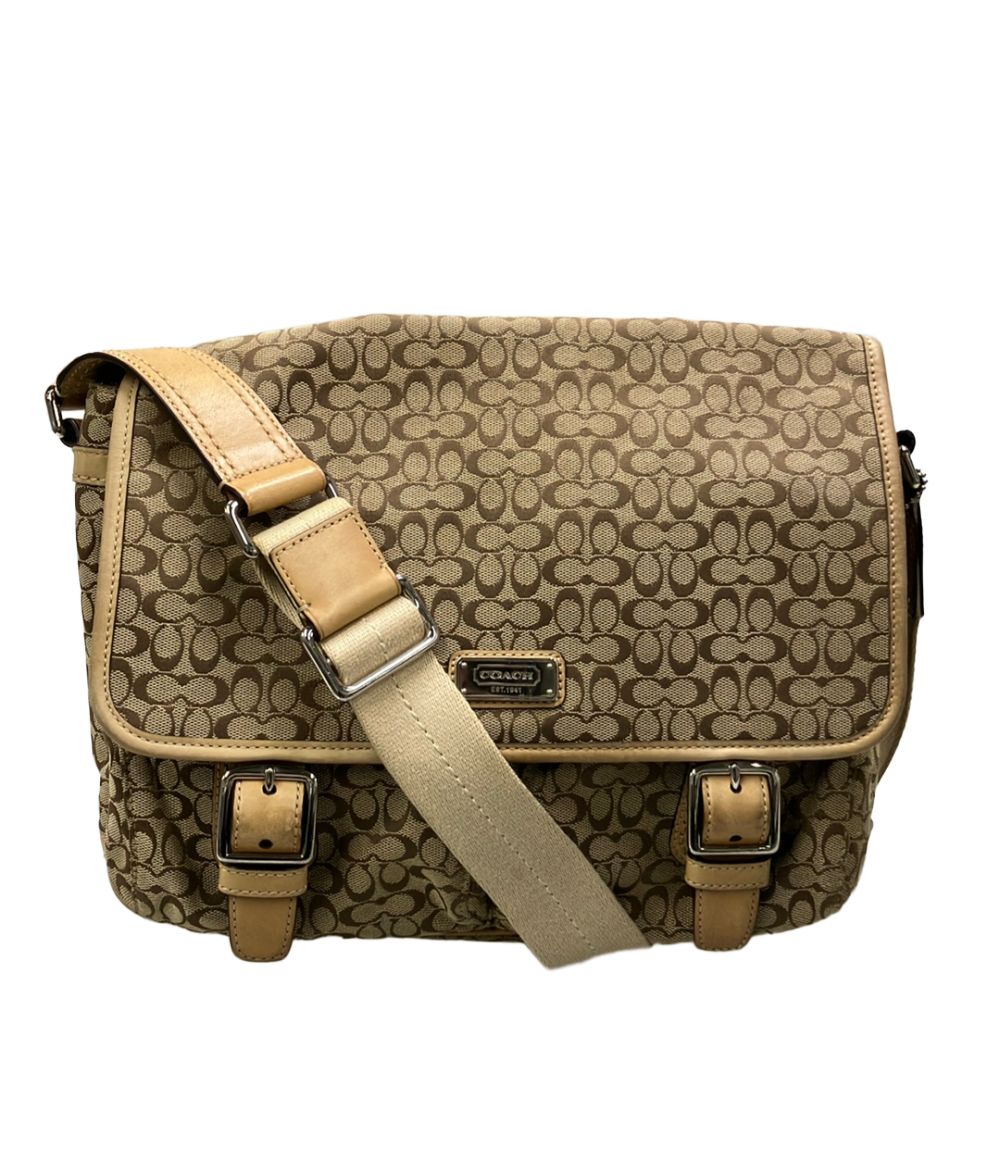 【美品】 COACH コーチ シグネチャー メッセンジャーバッグ F70283 コーチ ショルダーバッグ 斜め掛け ミニシグネチャー F70283
