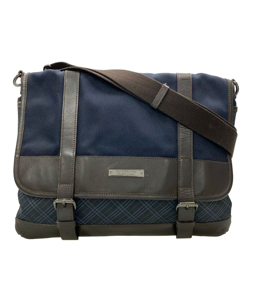 バーバリーブラックレーベル ショルダーバッグ 斜め掛け チェック柄 メンズ BURBERRY BLACK LABEL