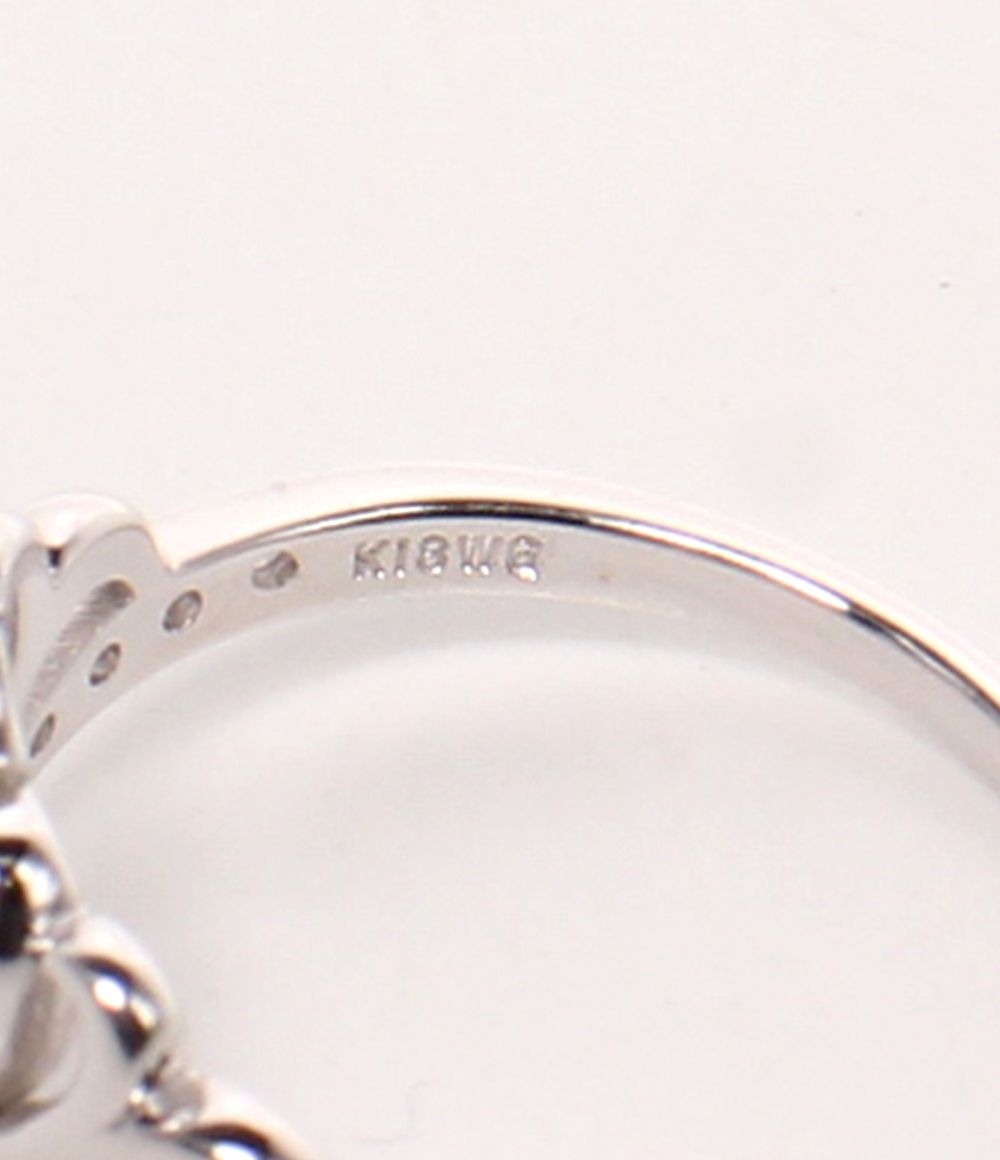 美品 サマンサティアラ リング 指輪 K18WG ダイヤ 0.09ct ティアラ 