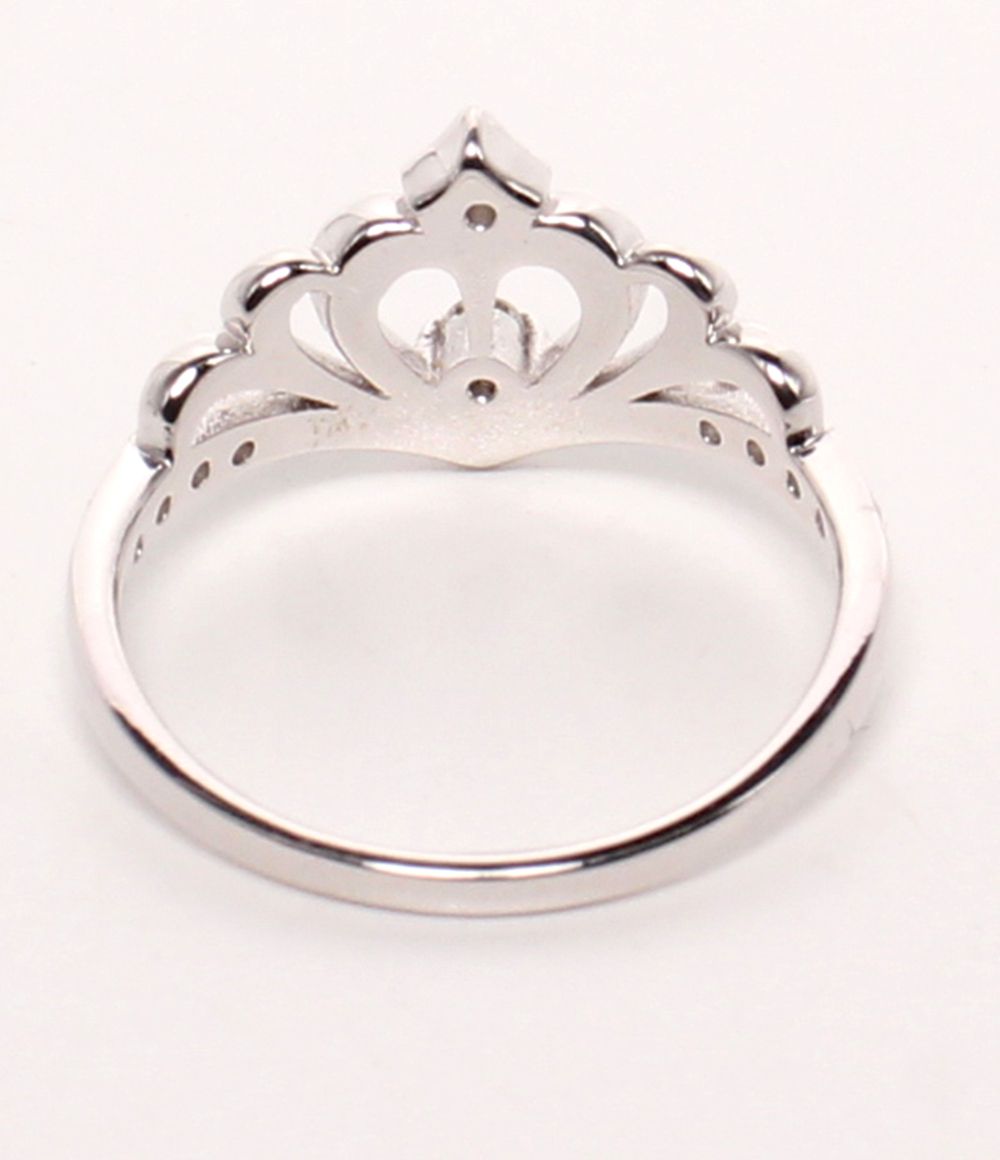 美品 サマンサティアラ リング 指輪 K18WG ダイヤ 0.09ct ティアラ