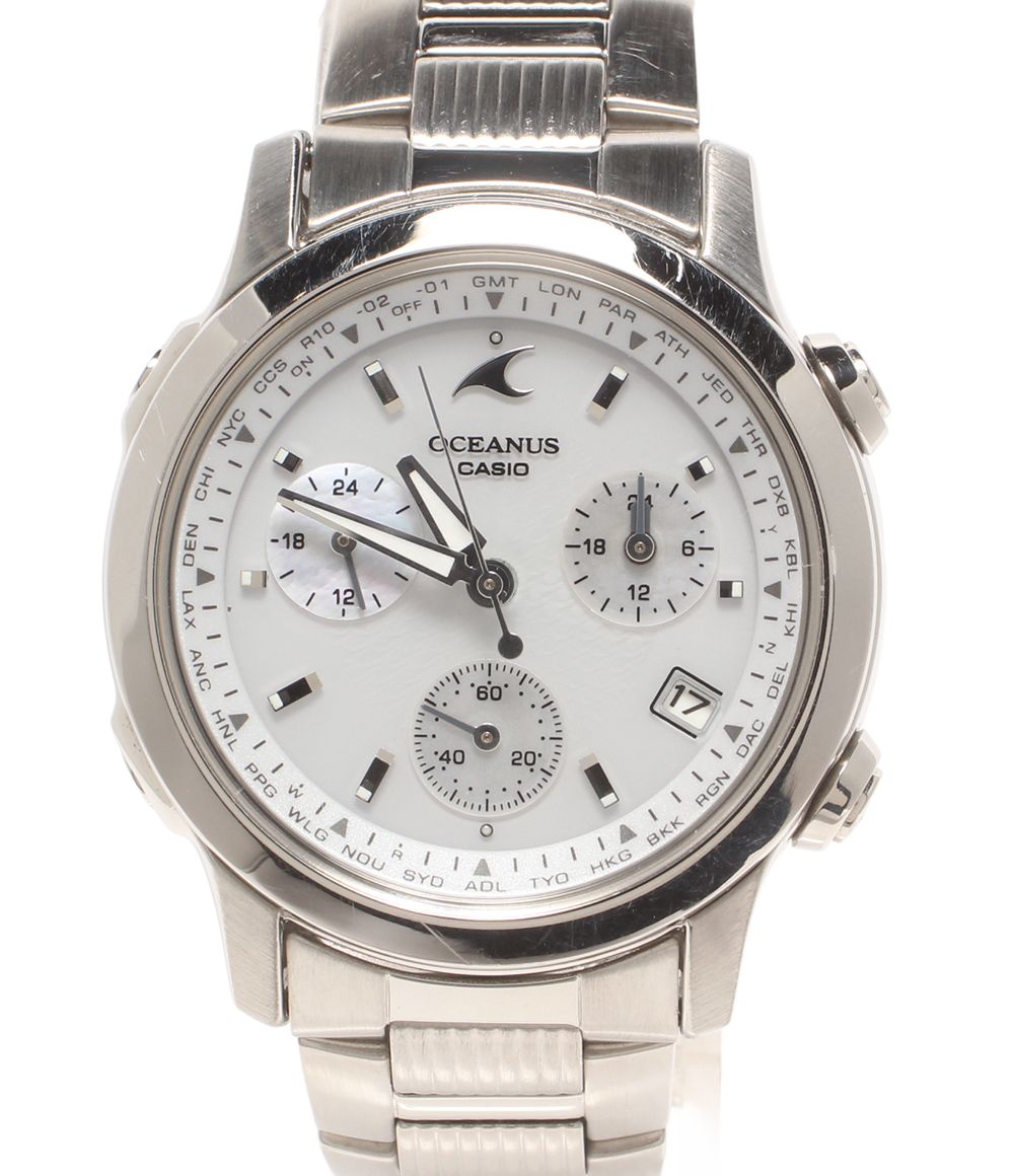 美品 カシオ 腕時計 電波ソーラー オシアナス OCEANUS OCW-10 ソーラー メンズ CASIO
