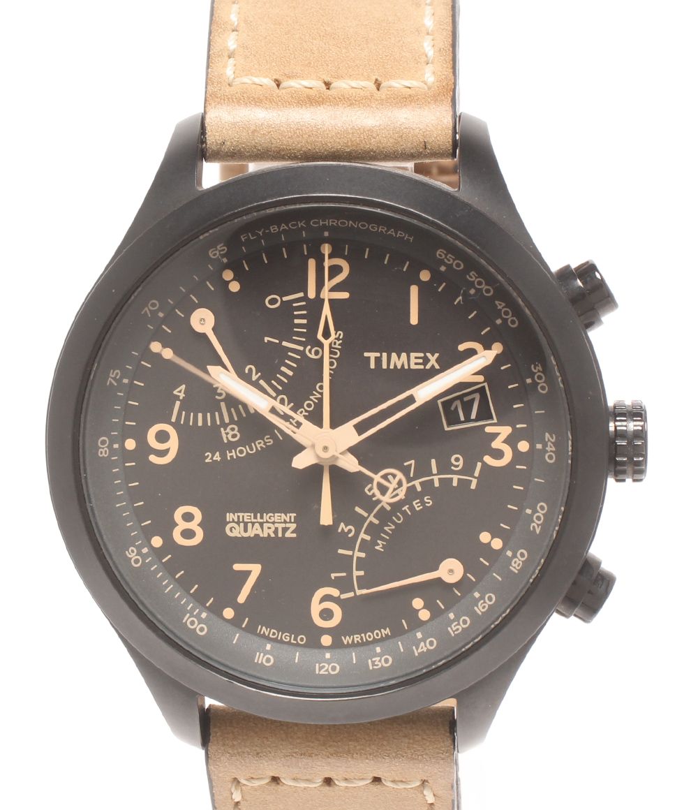 タイメックス 腕時計 インテリジェントクオーツ レーシングフライバック T2N700 クオーツ ブラック メンズ TIMEX