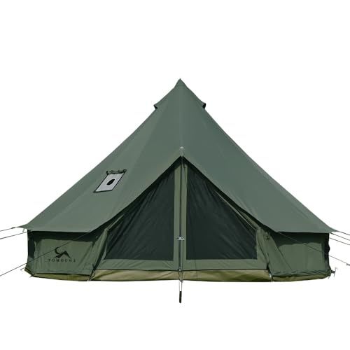 TOMOUNT ベルテント 4m 5m 6m TC ポリコットン キャンプテント 4~8人用 多機能 四季適用 アウトドア 撥水 通気 遮光 焚火 ファミリーツーリング 露營場 キャンプ ホテルテント★m e6902d6e