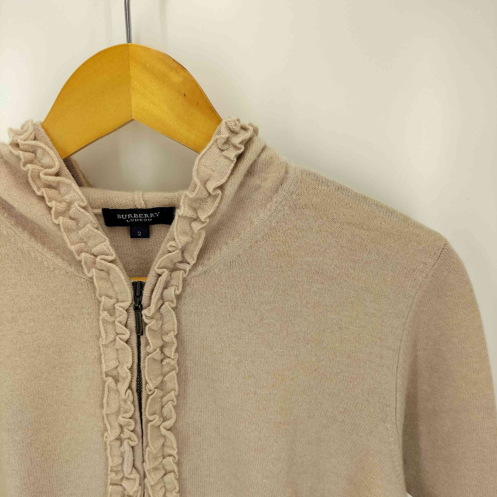 バーバリーロンドン BURBERRY LONDON ウール カシミヤ ニット ジップ 