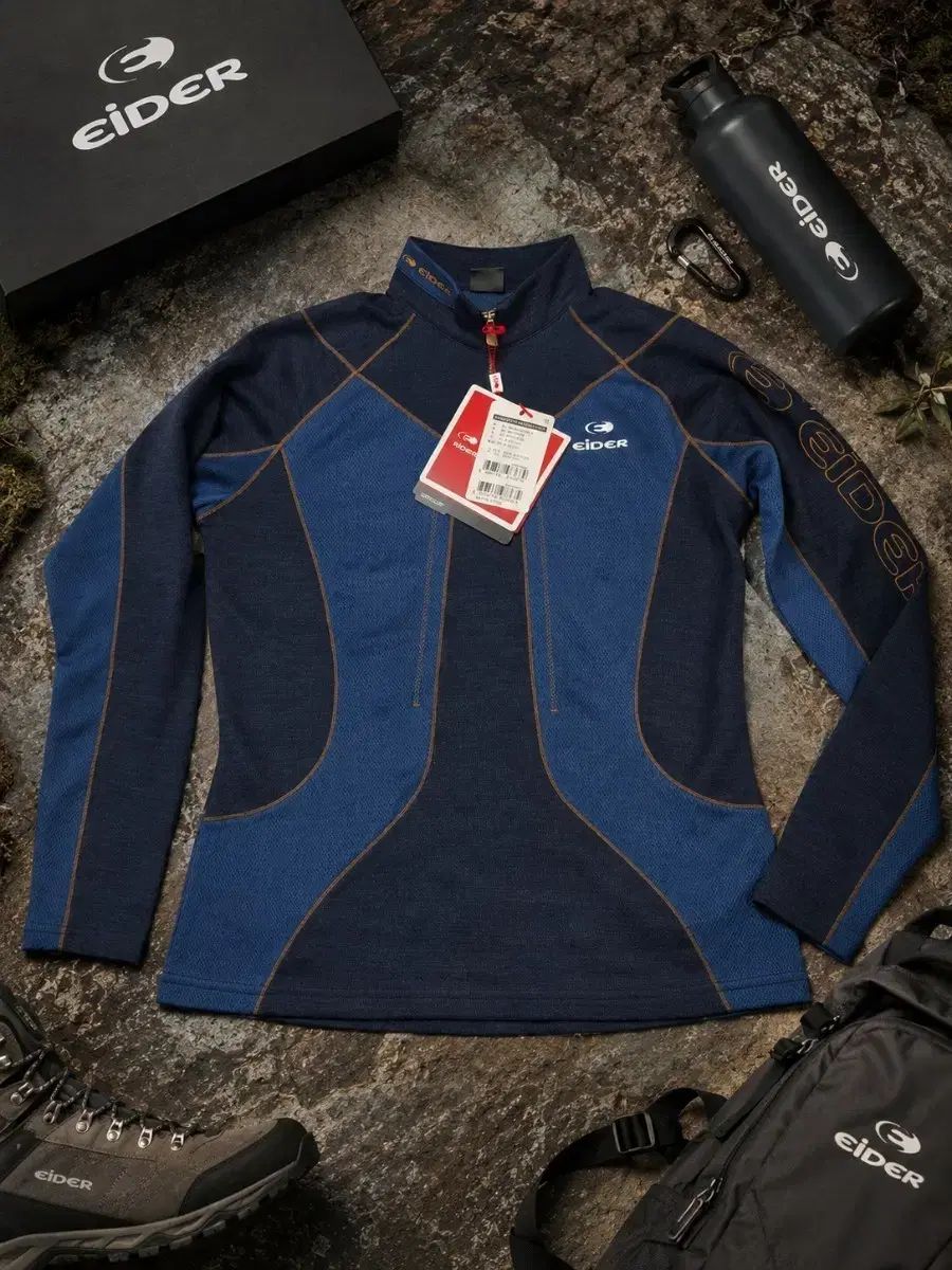 EIDER ジップアップ スウェット ネイビー