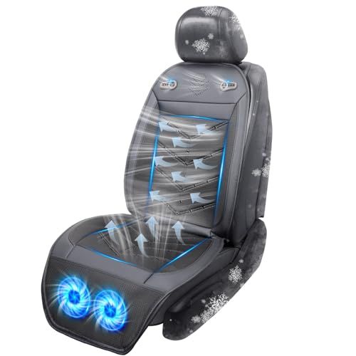 クールシート 車 クーラーシート 【プロ監修 2026最新型 2枚超大型強力ファン 無段階風量調整】 3D出風口 首に送風穴を追加 車シートカバー ハニカム構造 通気性素材 滑り止め 涼しい 蒸れない DC12V対応 普通車 軽自動車 暑さ対策 取り付け簡単i