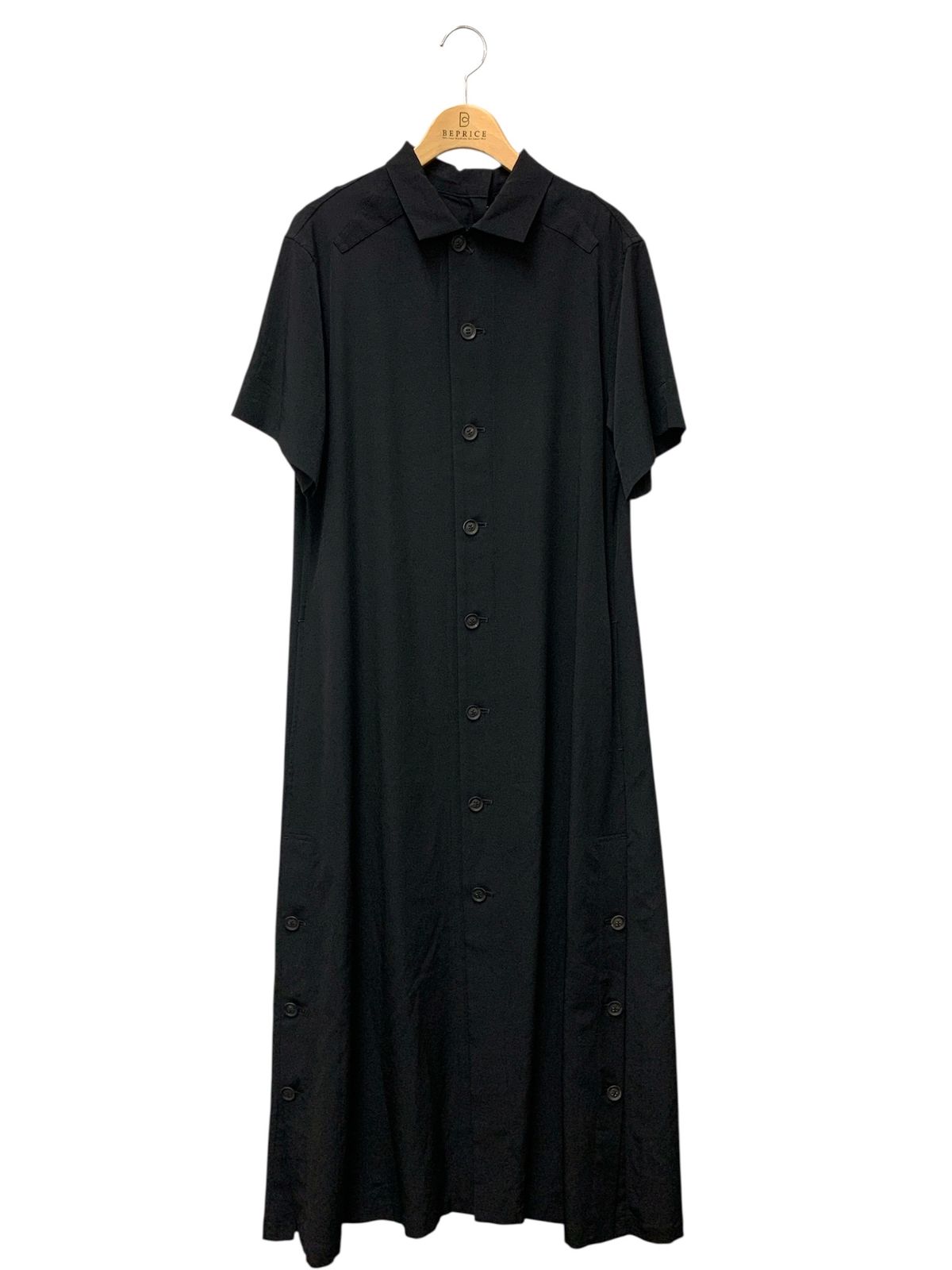 ヨウジヤマモト TA/PE CREPE DE CHINE B/COLLAR GUSSET LONG D ND-D51