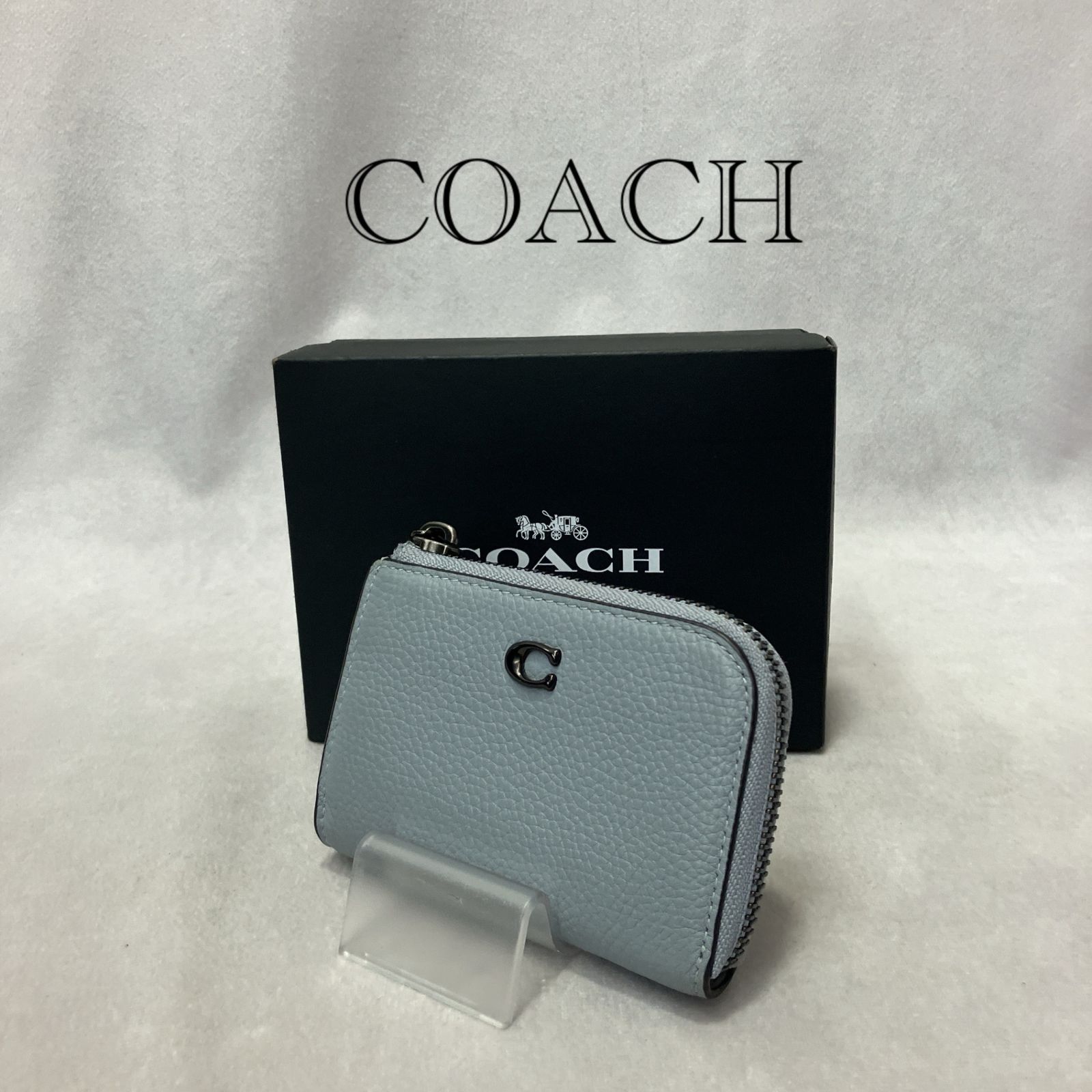 COACH コーチ キーケース グレー ガンメタル CS719 レディース Lジップ