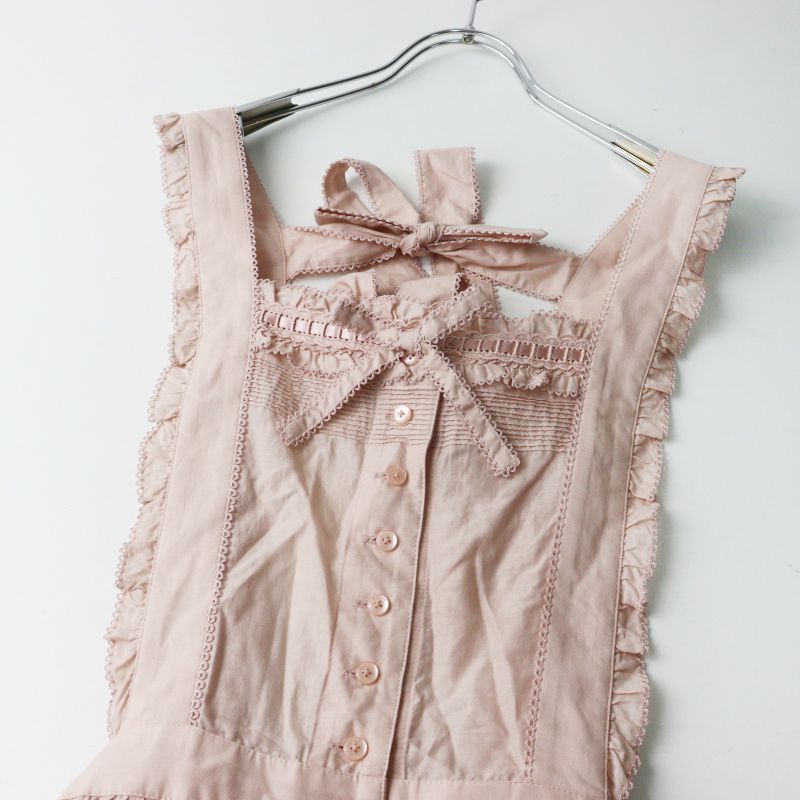 極美品 2022SS ピンクハウス PINK HOUSE ティアードローンエプロン