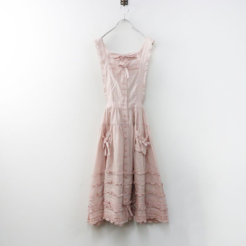 ピンクハウス　ローンピコフリルワンピース 極美品 2022SS ピンクハウス PINK HOUSE ティアードローンエプロン