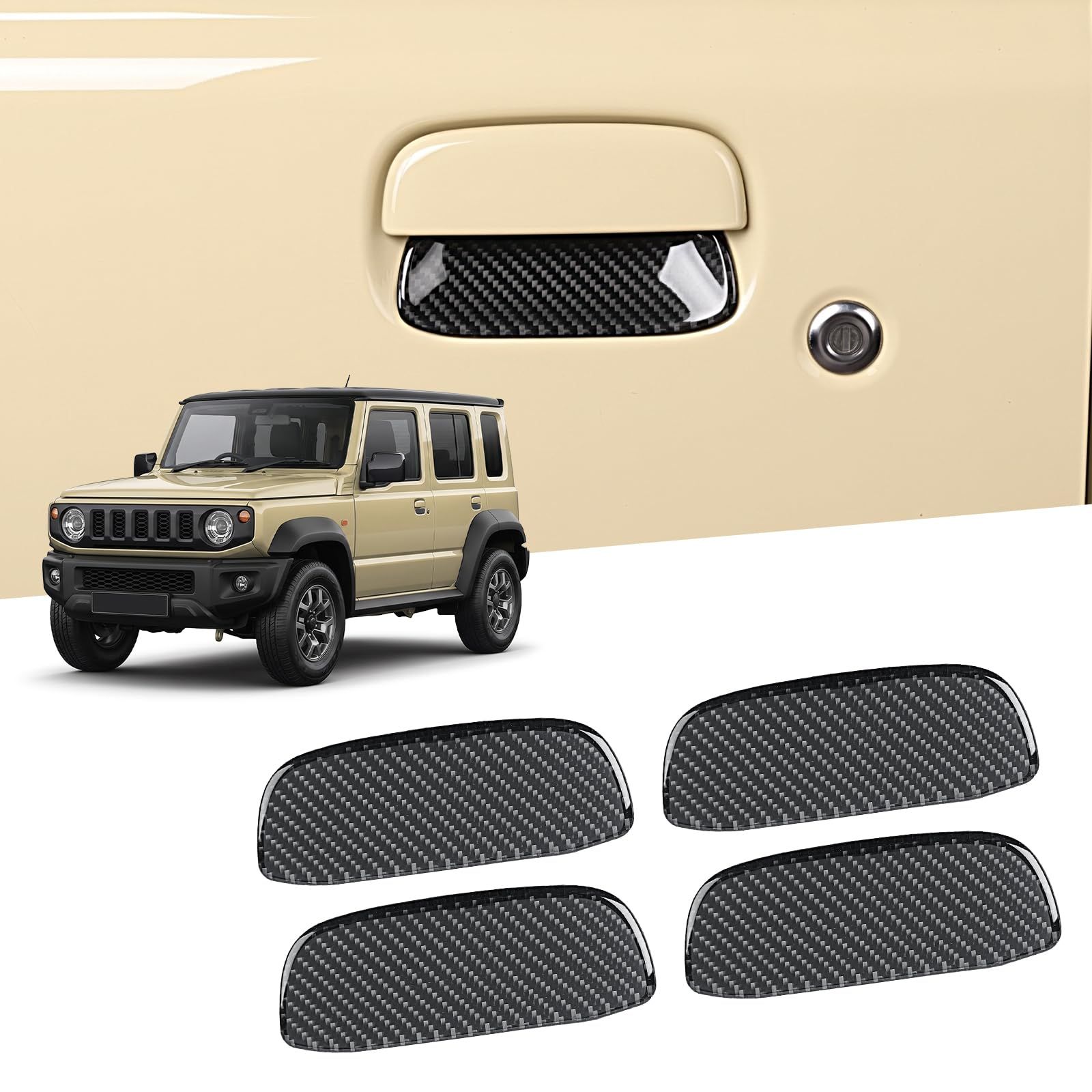 【ジムニー専用】JB64/JB74 ドアハンドルプロテクターカーボン スズキ ジムニーノマド JIMNYドアハンドル保護 フィルム 炭素繊維 ドアガード 強粘着 外装 自動車用 アクセサリー 塗装守り 車保護 防水 傷防止 キズ隠す 日本語説明書付き ブラts 6,763円