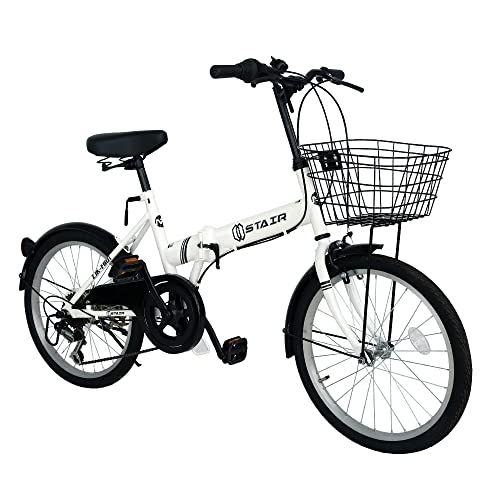 ★新品★折りたたみ自転車 折り畳み自転車 20インチ シマノ６段変速 カゴ付 ワイヤ錠・ライトのプレゼント付き 前後泥除け装備 ハンドルの高さ調節できる 小径車 ミニベロ a74fd4c4
